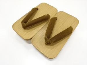 未使用品　鼻緒ビロード　男物下駄（23.5センチ）